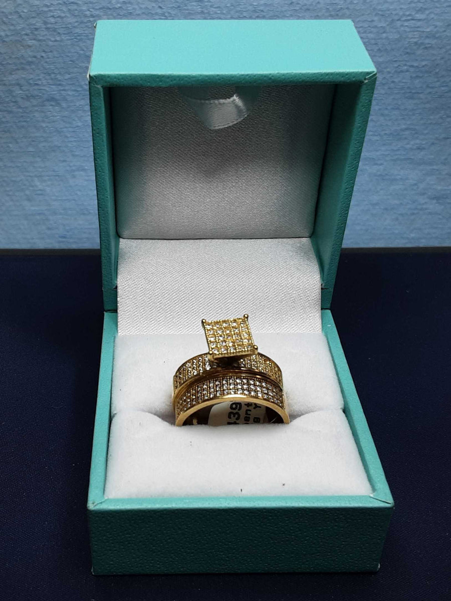 Ring - Engagement Set - Yellow Gold 10k (.417) 4.2 grams Size 20