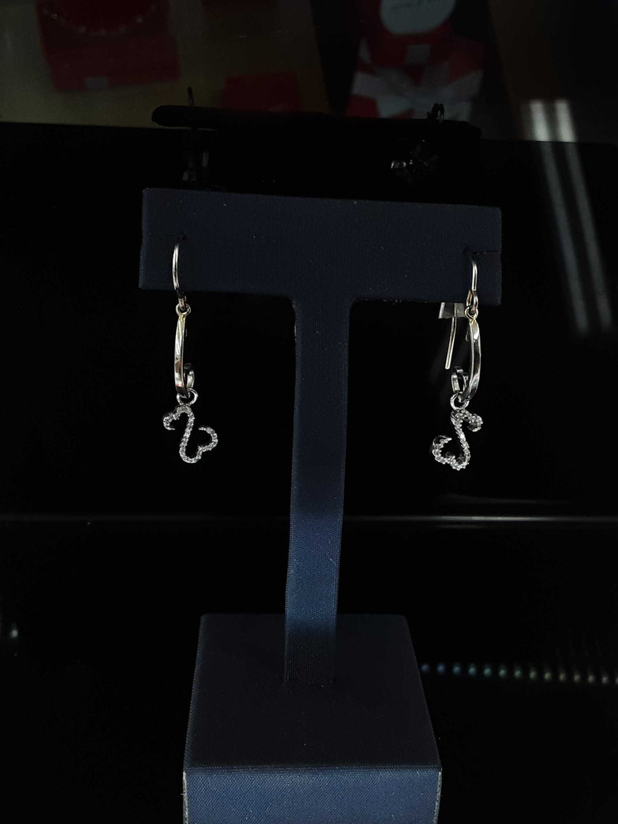 Earrings - White Gold 14k (.585) 3 grams