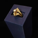 Ring - Wedding Set - Yellow Gold 14k (.585) 6.3 grams Size 7