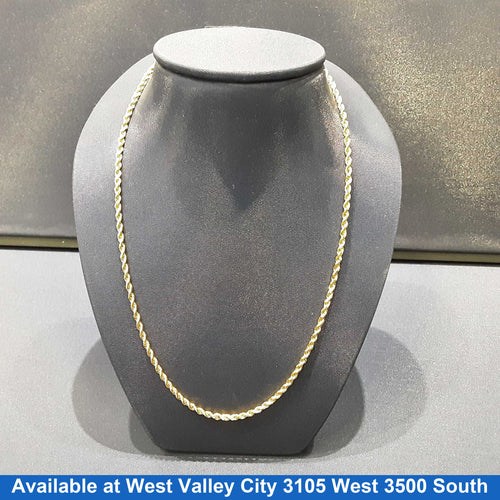 Rope Chain - Yellow Gold 18k (.750) 8.3 grams 20 inch
