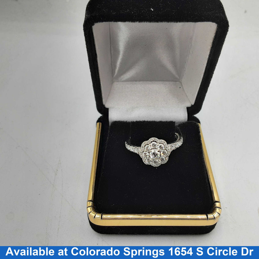 Women's Ring - White Gold 10k (.417) 2.1 grams Size 20