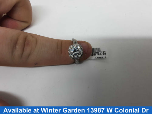 Ring - Engagement Set - White Gold 14k (.585) 3.4 grams Size 4.5