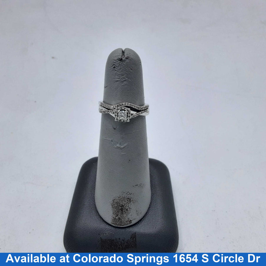 Ring - Engagement Set - Silver 2.7 grams Size 5