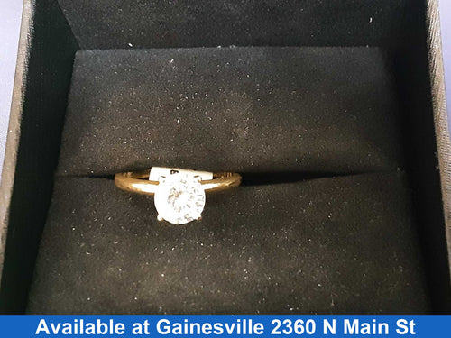 Women's Ring - Solitaire - Yellow Gold 14k (.585) 2.5 grams Size 6.5