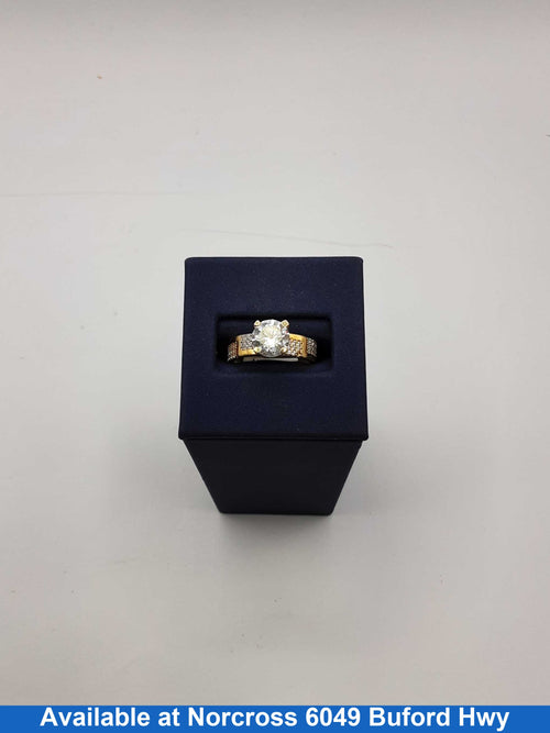 Women's Ring - Solitaire - Yellow Gold 14k (.585) 3.5 grams Size 9.5