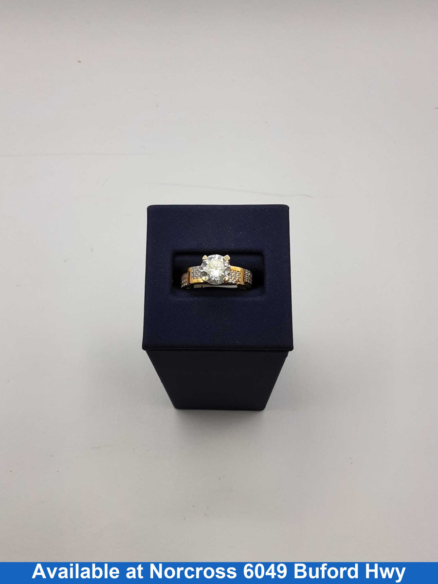Women's Ring - Solitaire - Yellow Gold 14k (.585) 3.5 grams Size 9.5