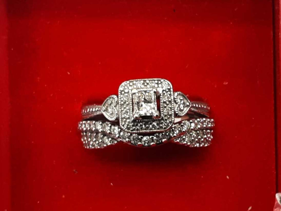 Ring - Engagement Set - White Gold 10k (.417) 5.3 grams Size 7