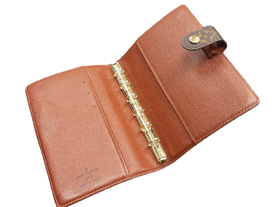Louis Vuitton Medium Ring Agenda Cover Brown Wallet