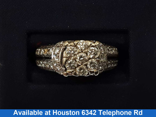 Ring - Wedding Set - White Gold 14k (.585) 7.8 grams Size 7