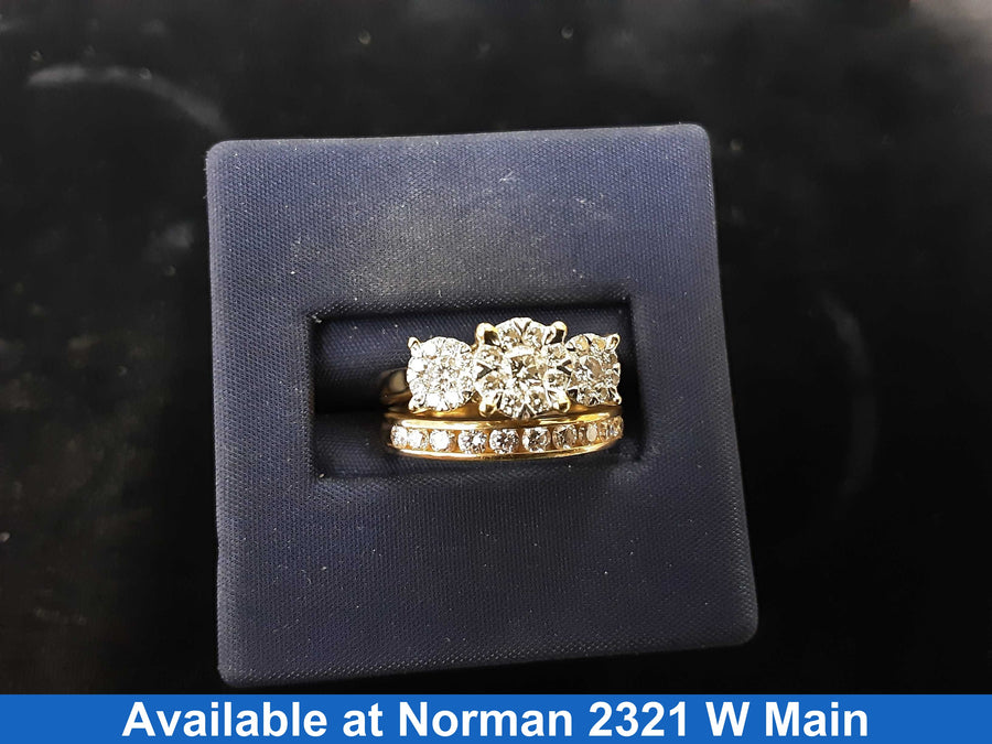 Ring - Engagement Set - Yellow Gold 14k (.585) 5.6 grams Size 6.5