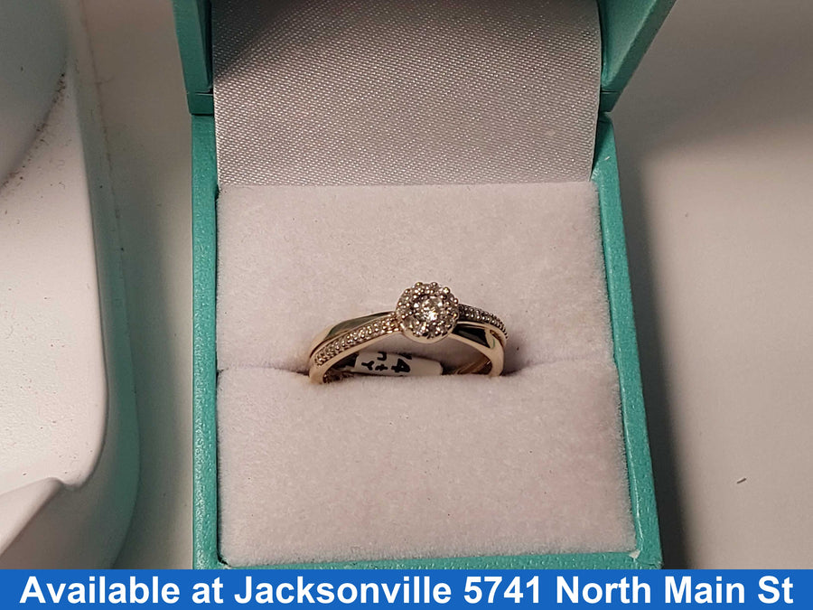Ring - Engagement Set - Yellow Gold 10k (.417) 2.8 grams Size 7