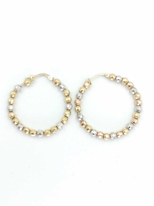 Bangle Earrings - Tricolor Gold 14k (.585) 7.7 grams