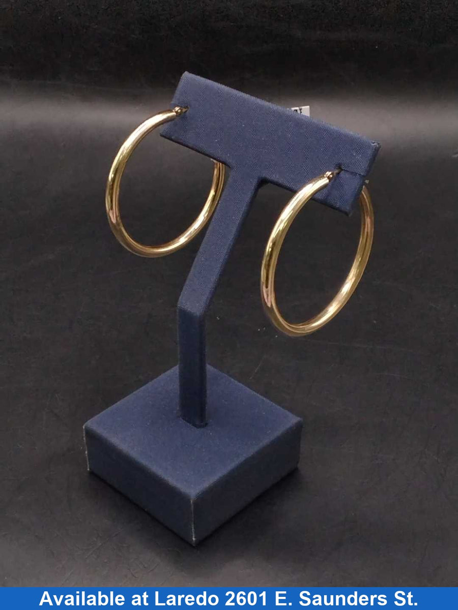Hoop Earrings - Yellow Gold 10k (.417) 2.1 grams