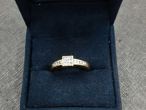 Ring - Engagement Set - Yellow Gold 10k (.417) 2.1 grams Size 8