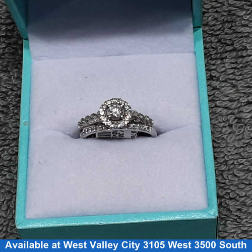 Ring - Engagement Set - White Gold 14k (.585) 3.1 grams Size 20