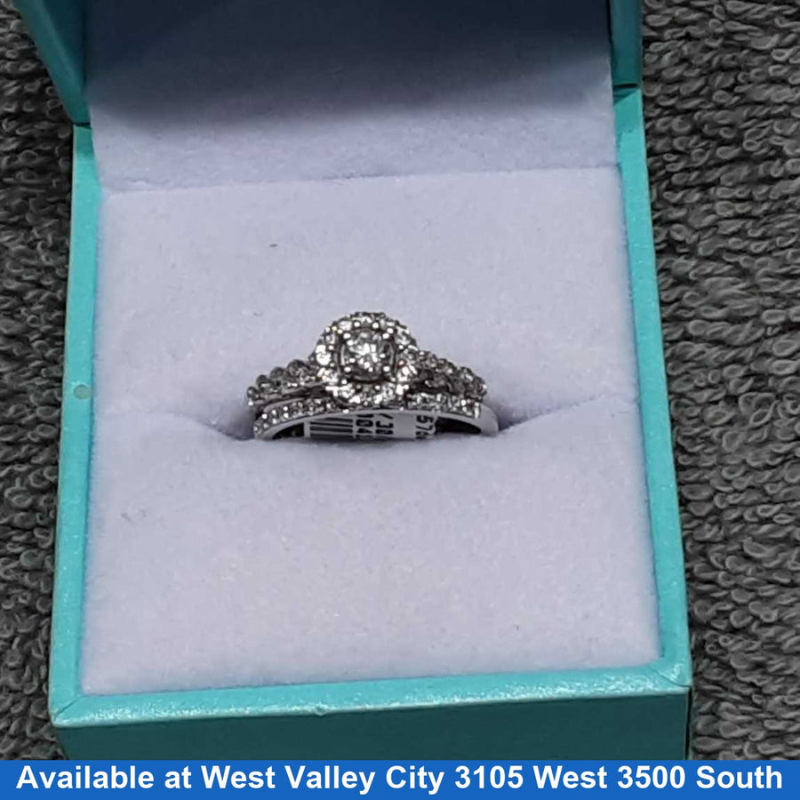 Ring - Engagement Set - White Gold 14k (.585) 3.1 grams Size 20