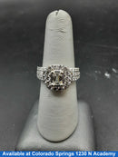 Ring - Wedding Set - White Gold 14k (.585) 9.1 grams Size 7.5