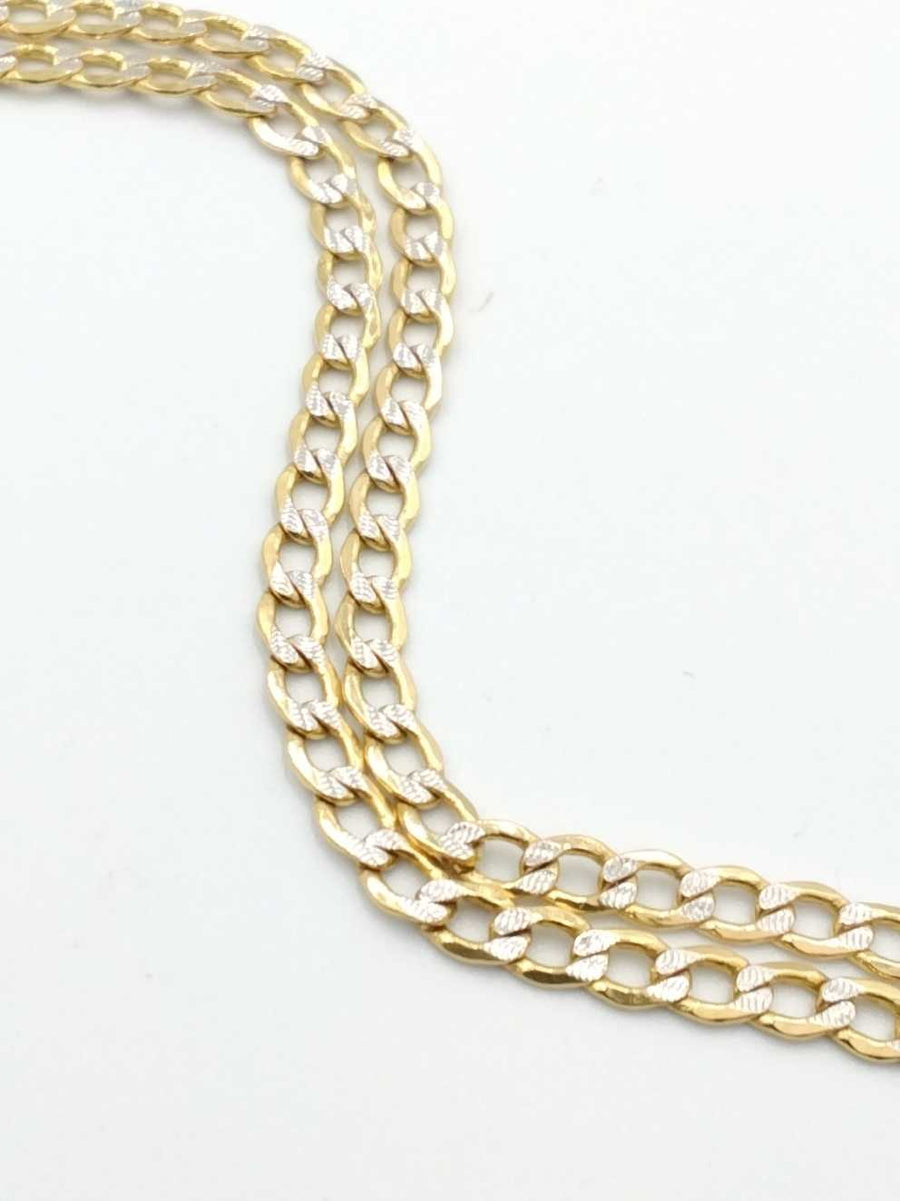 Cuban Link Chain - Tricolor Gold 14k (.585) 6.9 grams 20 inch