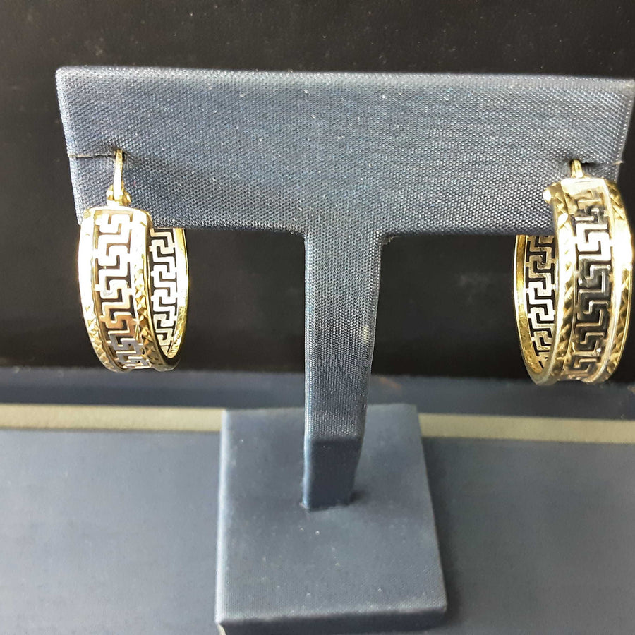 Hoop Earrings - Yellow Gold 10k (.417) 3.8 grams