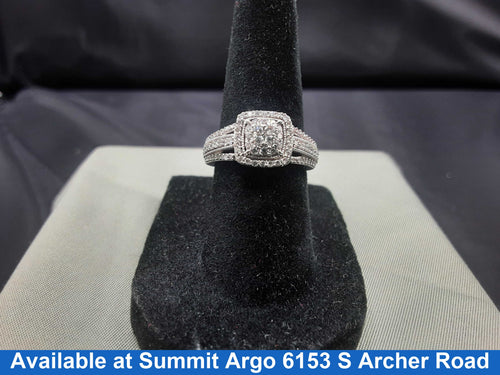Ring - Engagement Set - White Gold 14k (.585) 3.6 grams Size 5.5