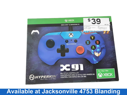 Microsoft X91 Blue Gaming Controller