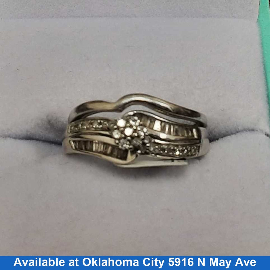 Women's Ring - Anniversary - White Gold 10k (.417) 3.7 grams Size 20