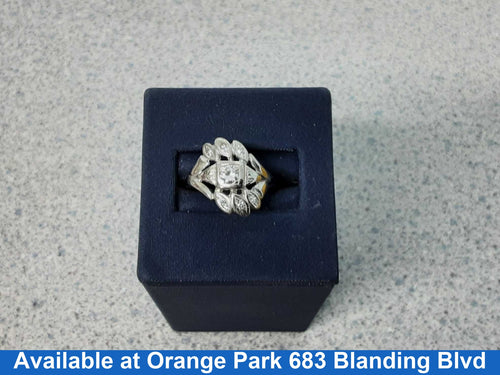 Women's Ring - White Gold 14k (.585) 4.3 grams Size 20