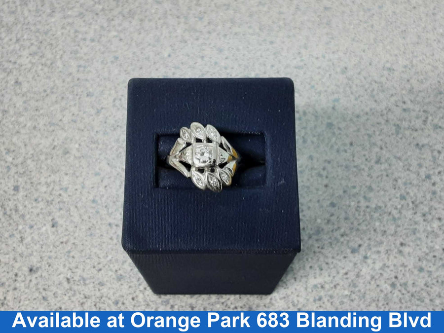 Women's Ring - White Gold 14k (.585) 4.3 grams Size 20