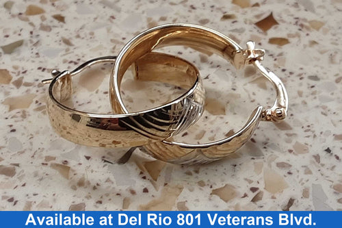 Hoop Earrings - Yellow Gold 10k (.417) 2.7 grams
