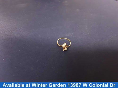 Women's Ring - Solitaire - Yellow Gold 14k (.585) 1.5 grams Size 7