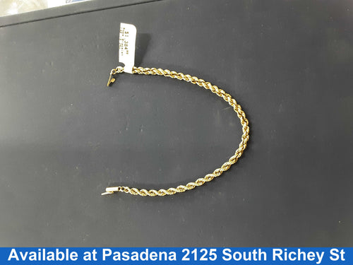Rope Bracelet - Yellow Gold 14k (.585) 10.25 grams 8 inch