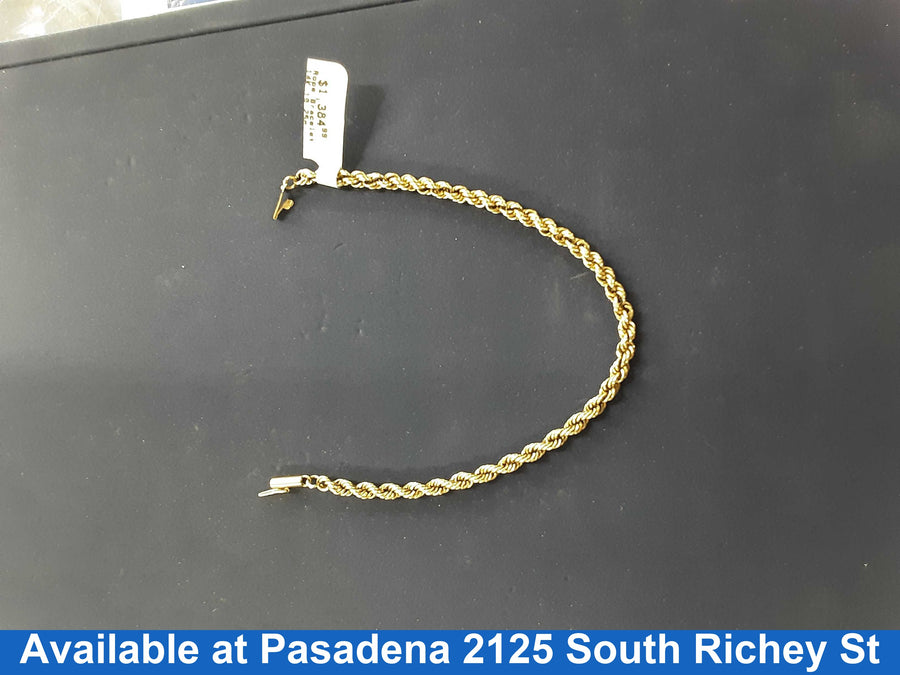 Rope Bracelet - Yellow Gold 14k (.585) 10.25 grams 8 inch