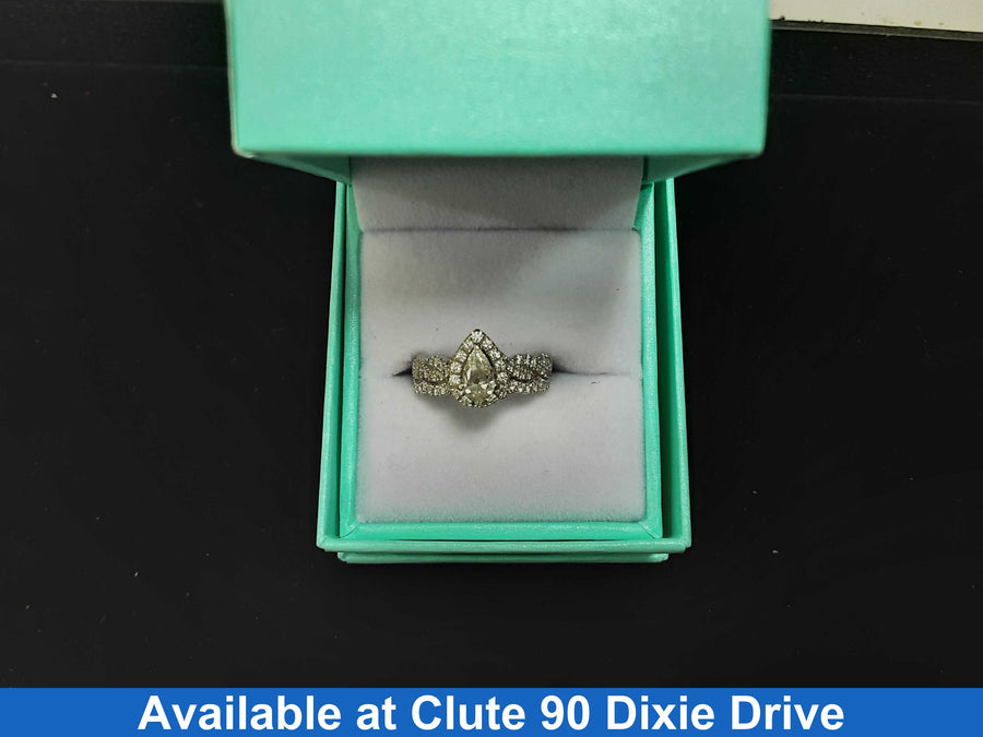 Ring - Engagement Set - White Gold 14k (.585) 6.1 grams Size 6