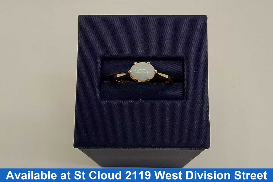 Women's Ring - Solitaire - Yellow Gold 10k (.417) 1.438 grams Size 7