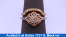Ring - Engagement Set - Tricolor Gold 10k (.417) 3.6 grams Size 7
