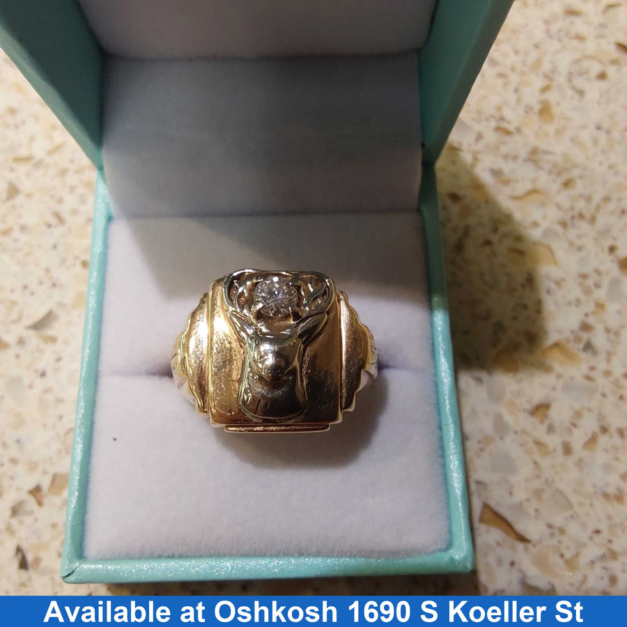 Men's Ring - Yellow Gold 10k (.417) 8.6 grams Size 11.5