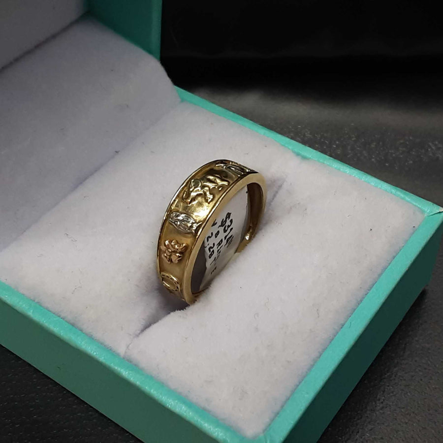 Women's Ring - Tricolor Gold 14k (.585) 2.2 grams Size 6.5