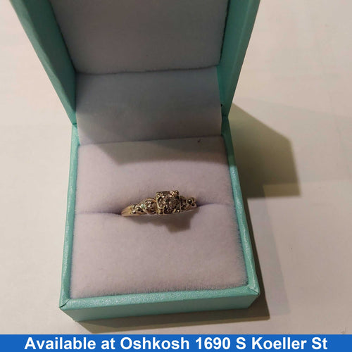 Ring - Engagement Set - Yellow Gold 14k (.585) 2.4 grams Size 6.5