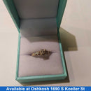 Ring - Engagement Set - Yellow Gold 14k (.585) 2.4 grams Size 6.5
