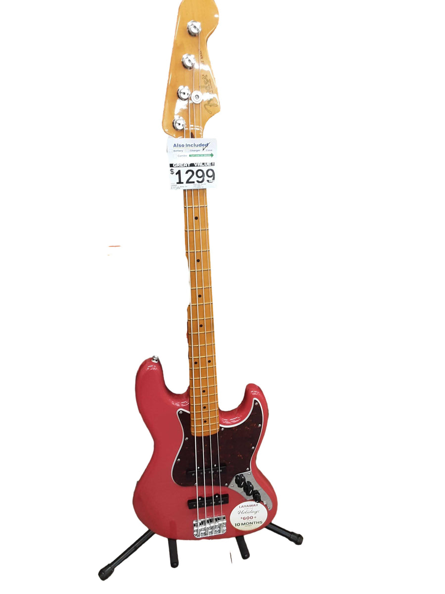 Fender American Deluxe Jazz Bass Red Electric Bass Guitar
