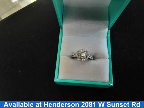 Ring - Engagement Set - White Gold 14k (.585) 2.3 grams Size 6