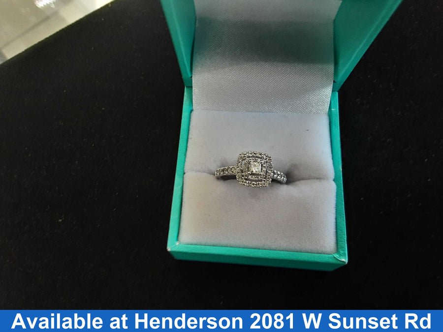 Ring - Engagement Set - White Gold 14k (.585) 2.3 grams Size 6