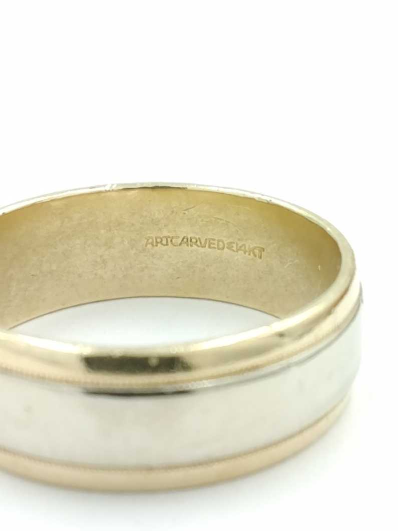 Ring - Wedding Band - White Gold 14k (.585) 7.1 grams Size 10