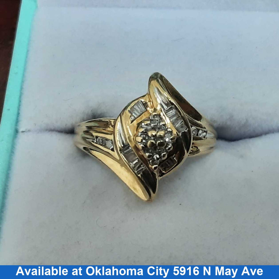 Women's Ring - Yellow Gold 10k (.417) 3.2 grams Size 20