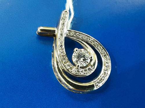 Diamond Pendant - White Gold 14k (.585) 3 grams