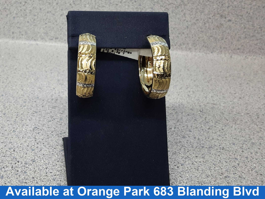 Hoop Earrings - Yellow Gold 14k (.585) 6.3 grams