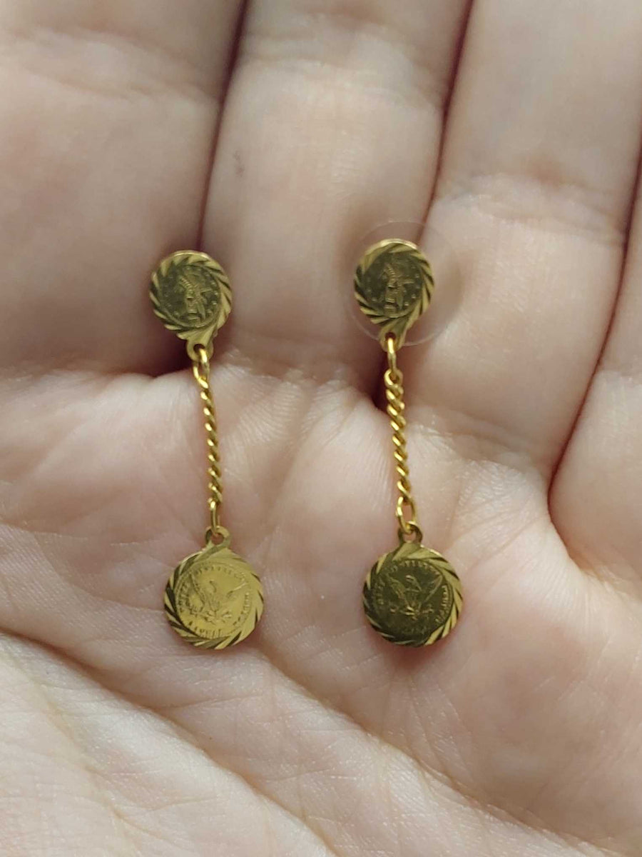 Earrings - Yellow Gold 24k (.999) 3.6 grams
