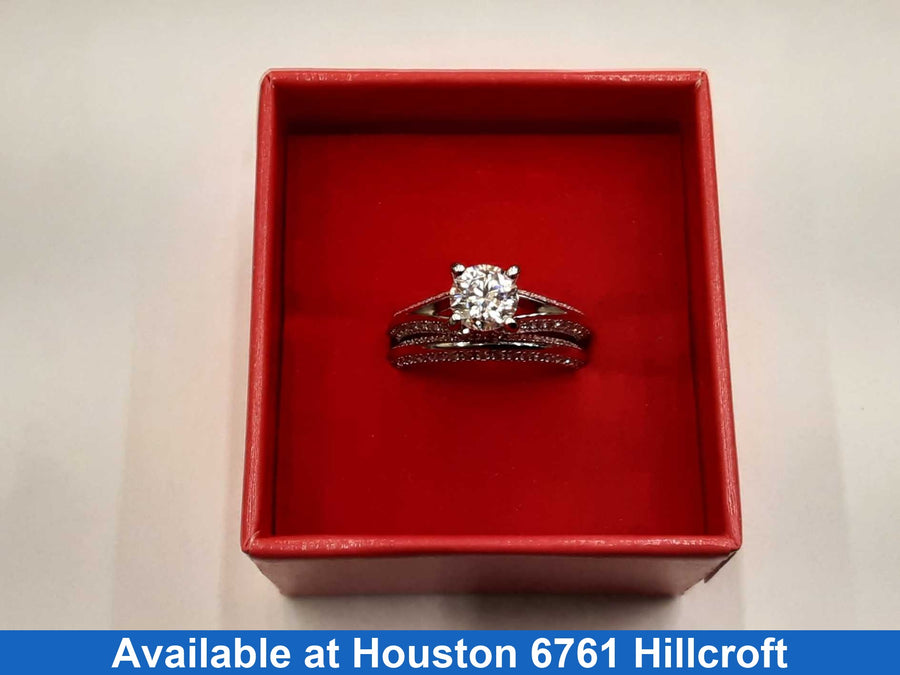 Ring - Engagement Set - Silver 5.1 grams Size 7