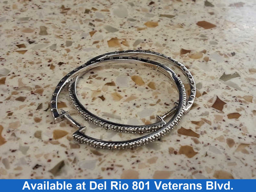 Bangle Earrings - White Gold 10k (.417) 3.6 grams