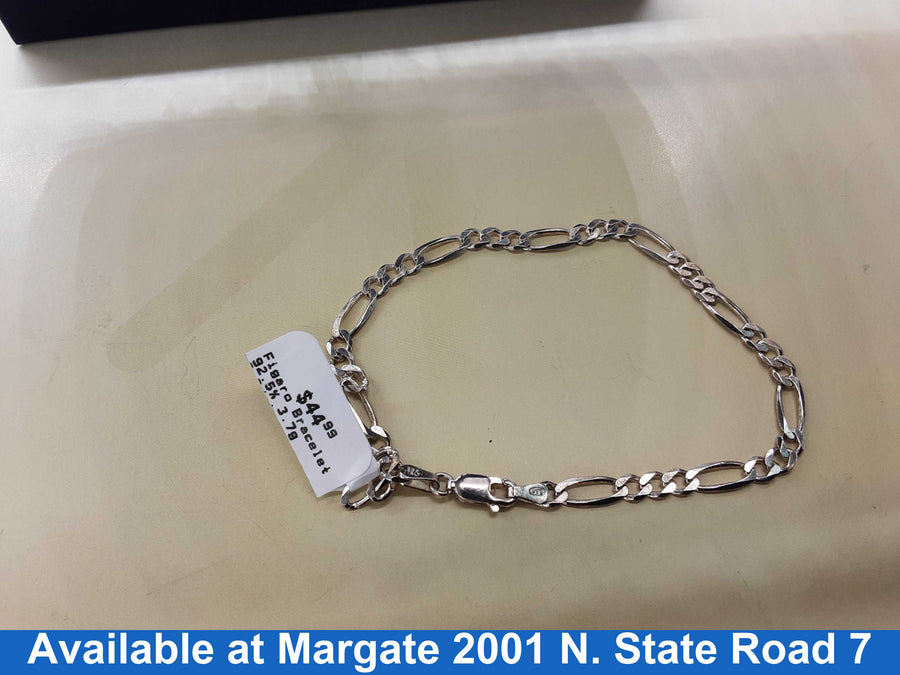 Figaro Bracelet - Silver 3.7 grams 8 inch